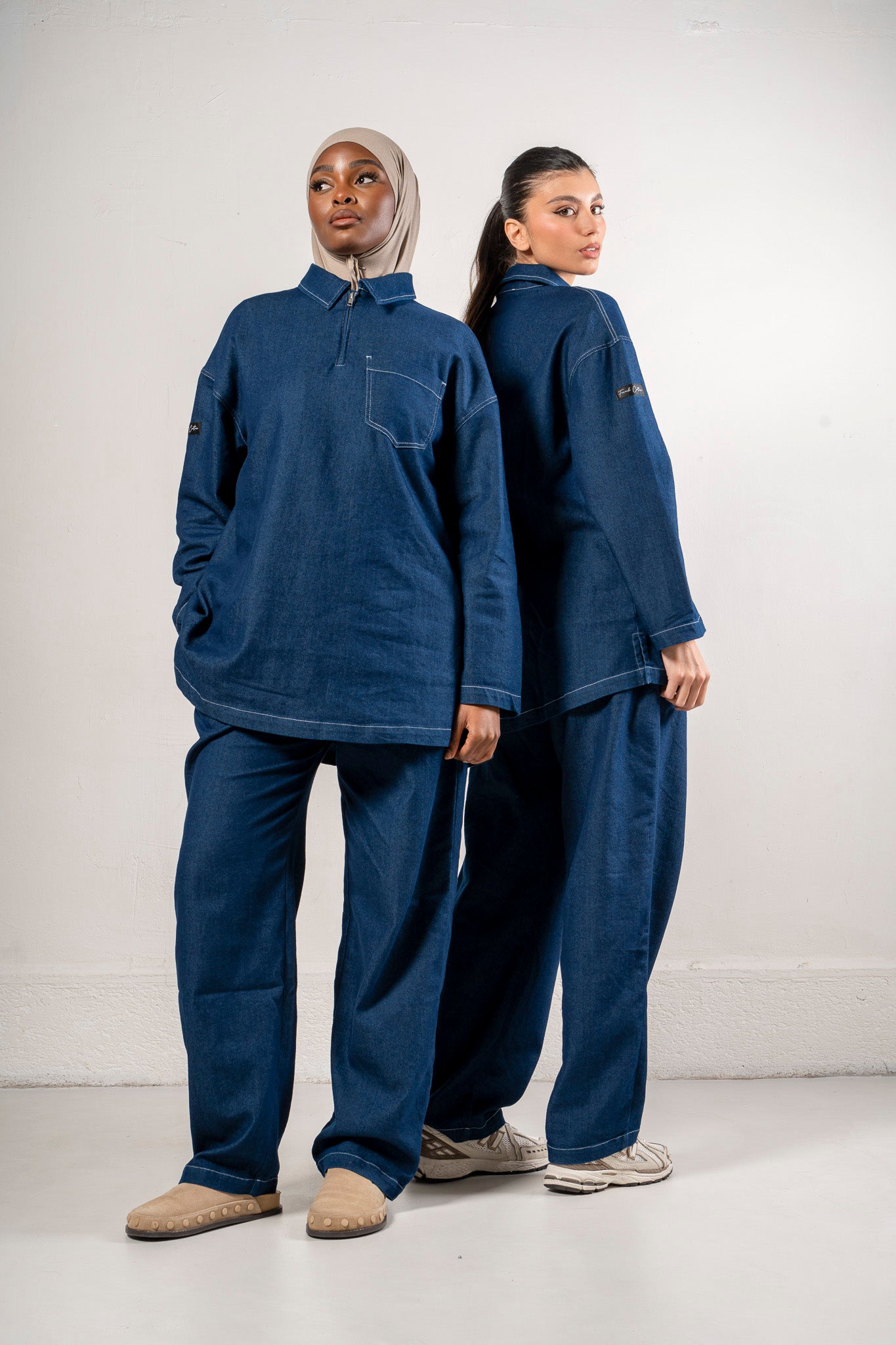 Weite Jeans aus Denim