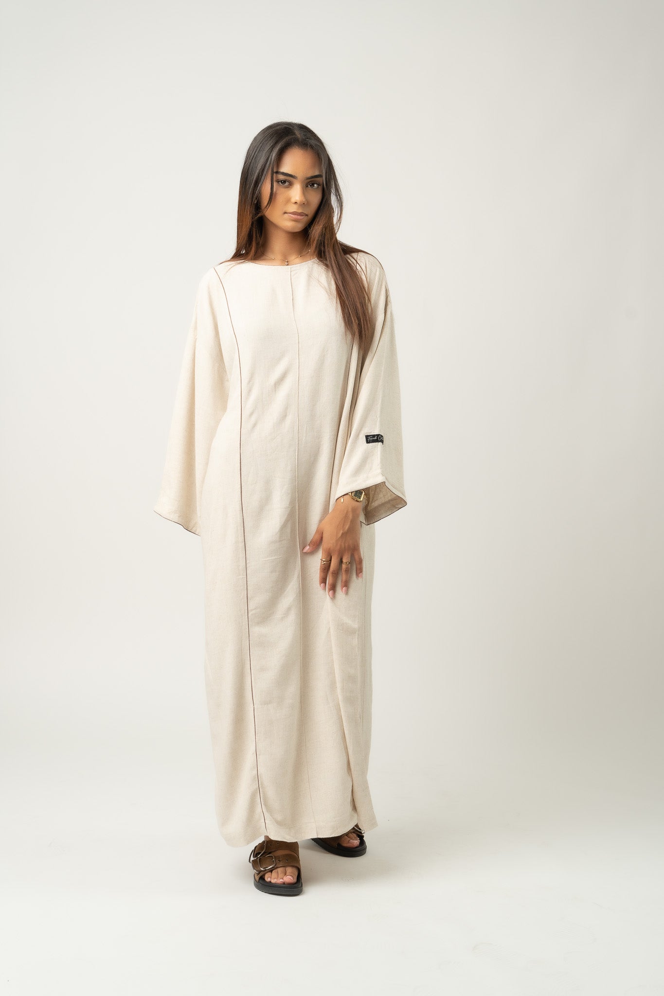 Maxikleid aus Leinenmischung
