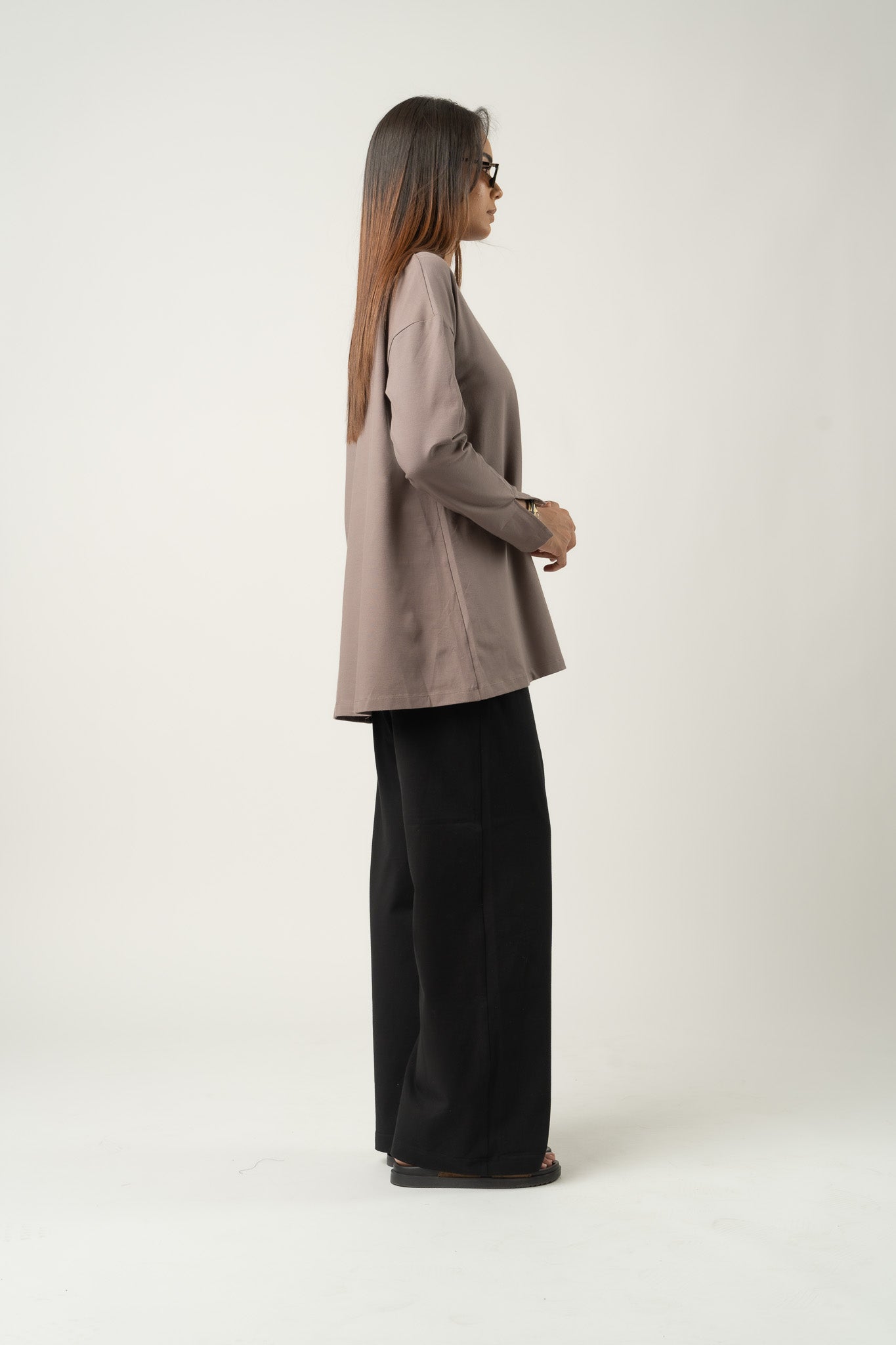 Oversize-T-Shirt Mokka