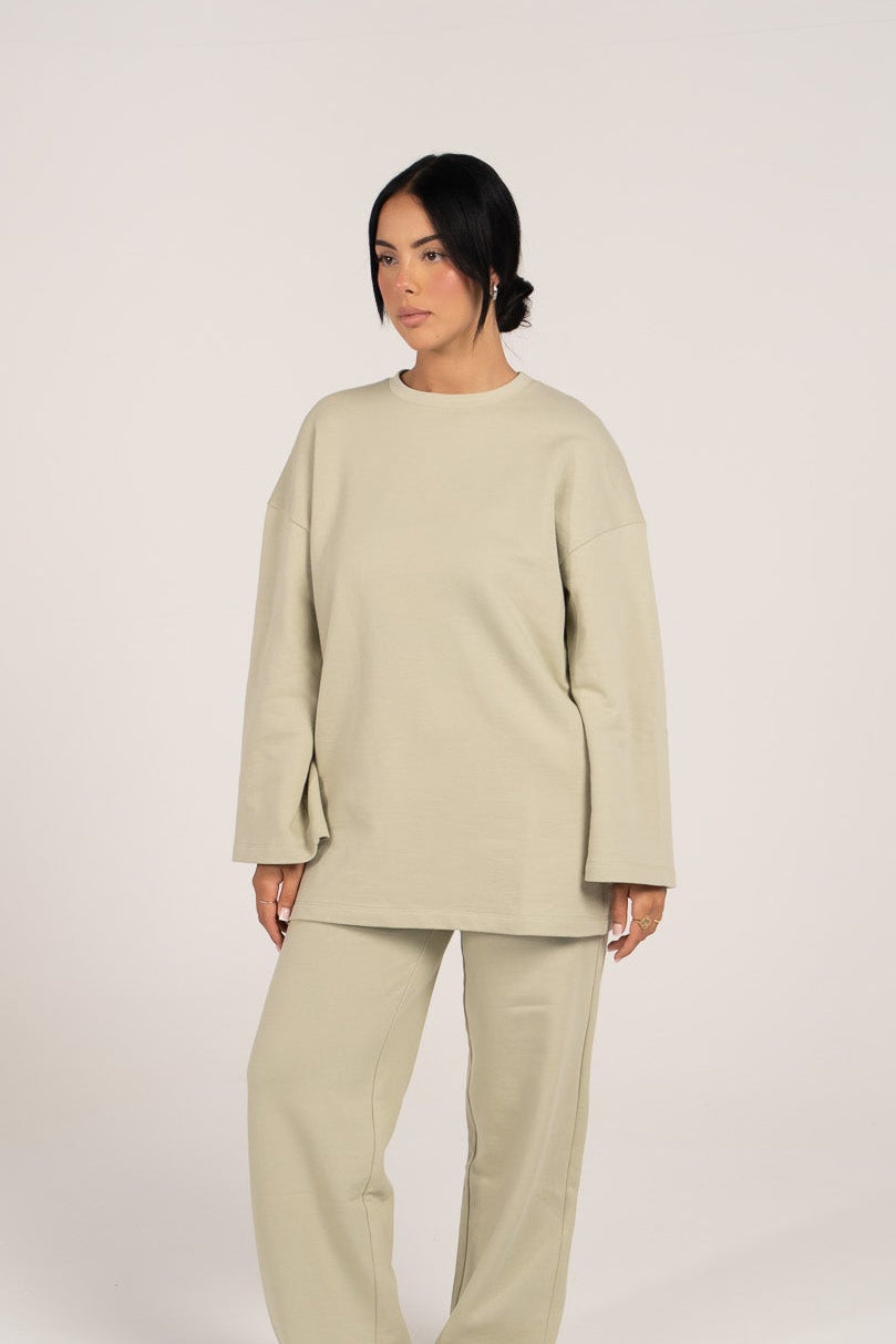 Top structuré coton - Matcha