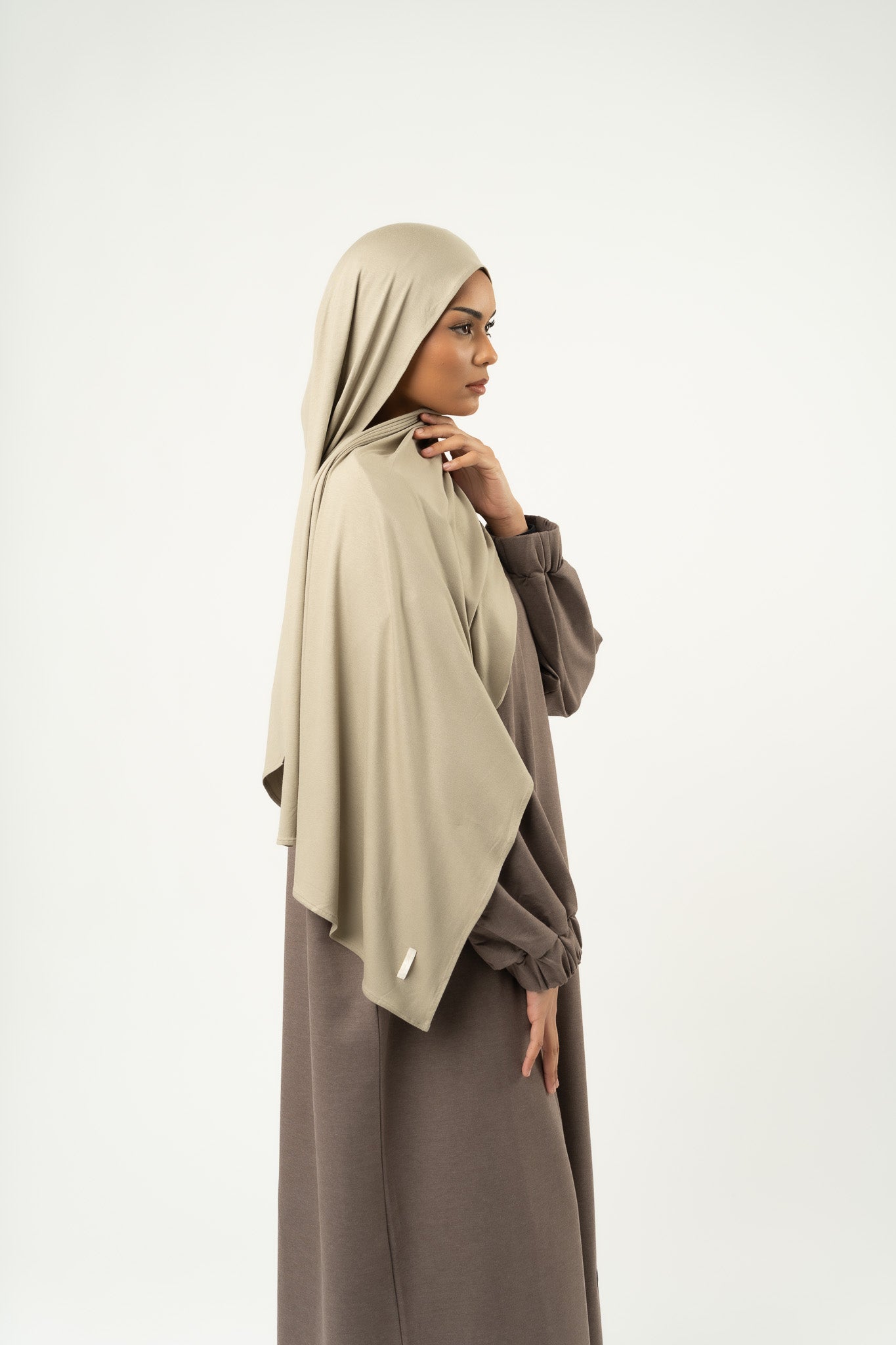 Jersey-Hijab MINI salbeigrün