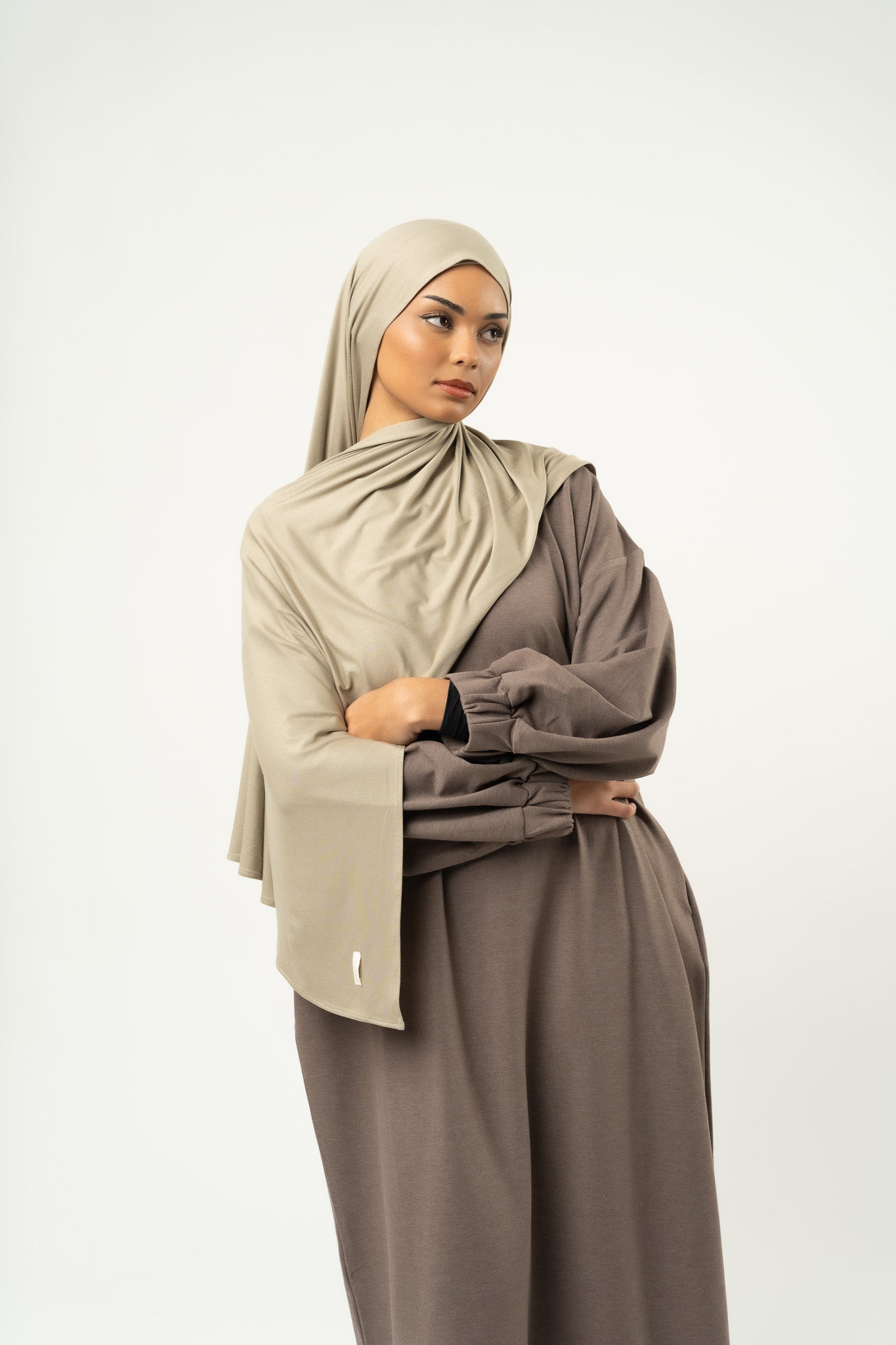 Jersey-Hijab MINI salbeigrün