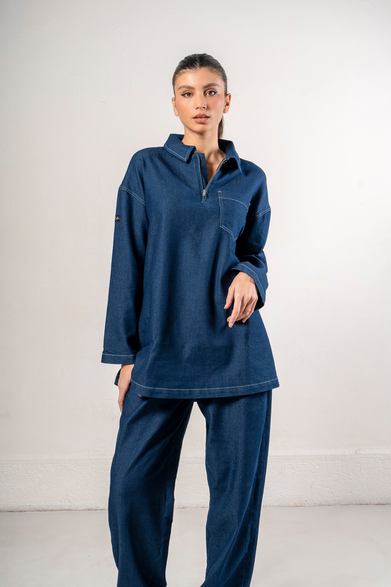Weite Jeans aus Denim