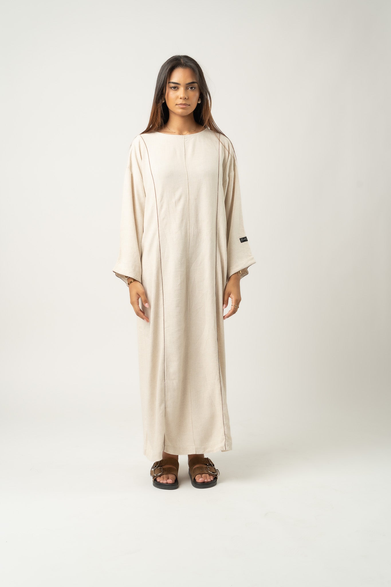 Maxikleid aus Leinenmischung