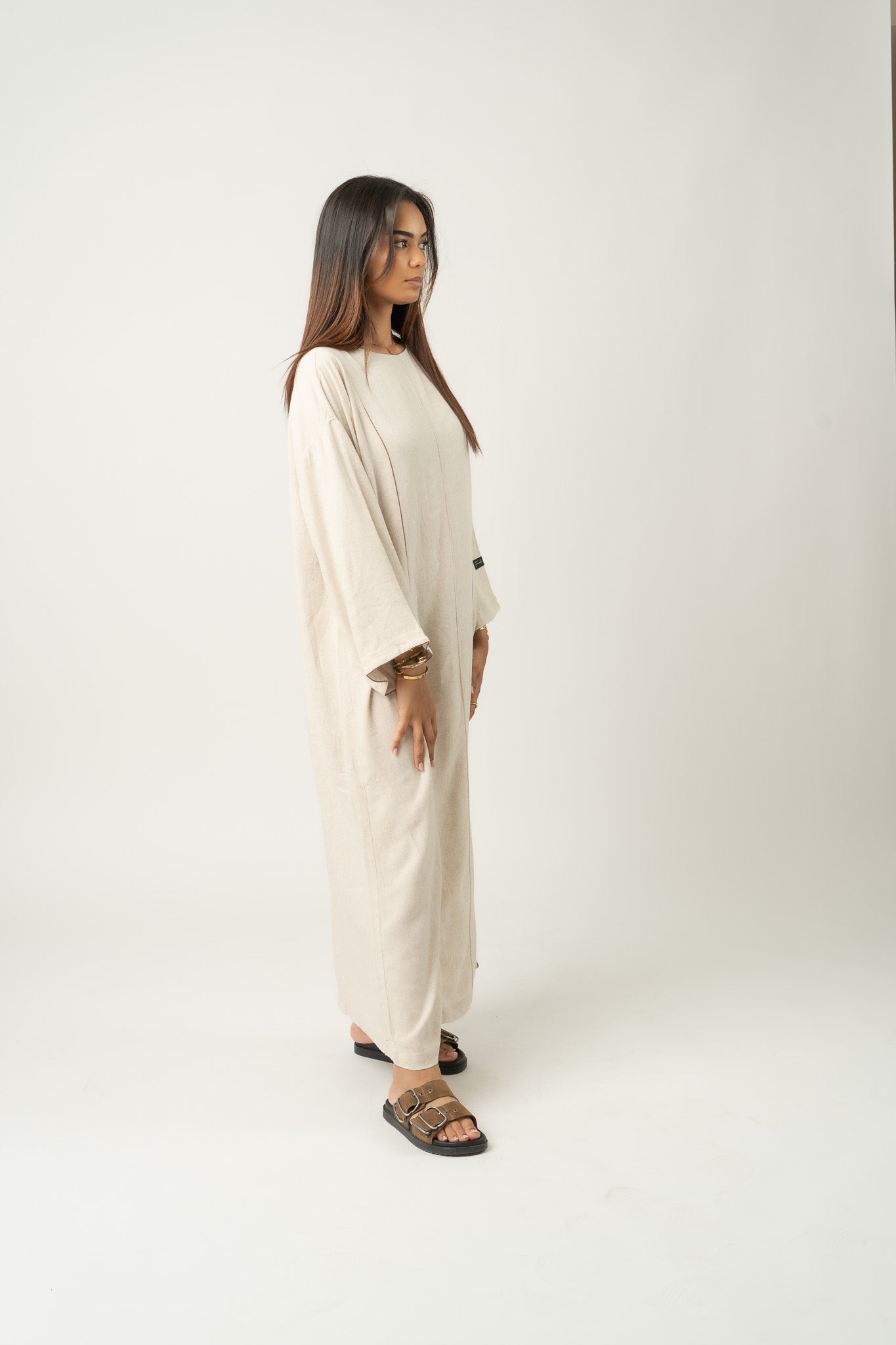 Maxikleid aus Leinenmischung