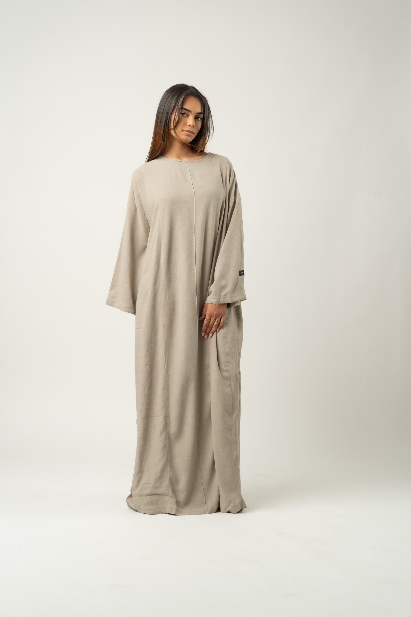 Robe maxi en mélange de lin