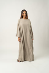 Robe maxi en mélange de lin