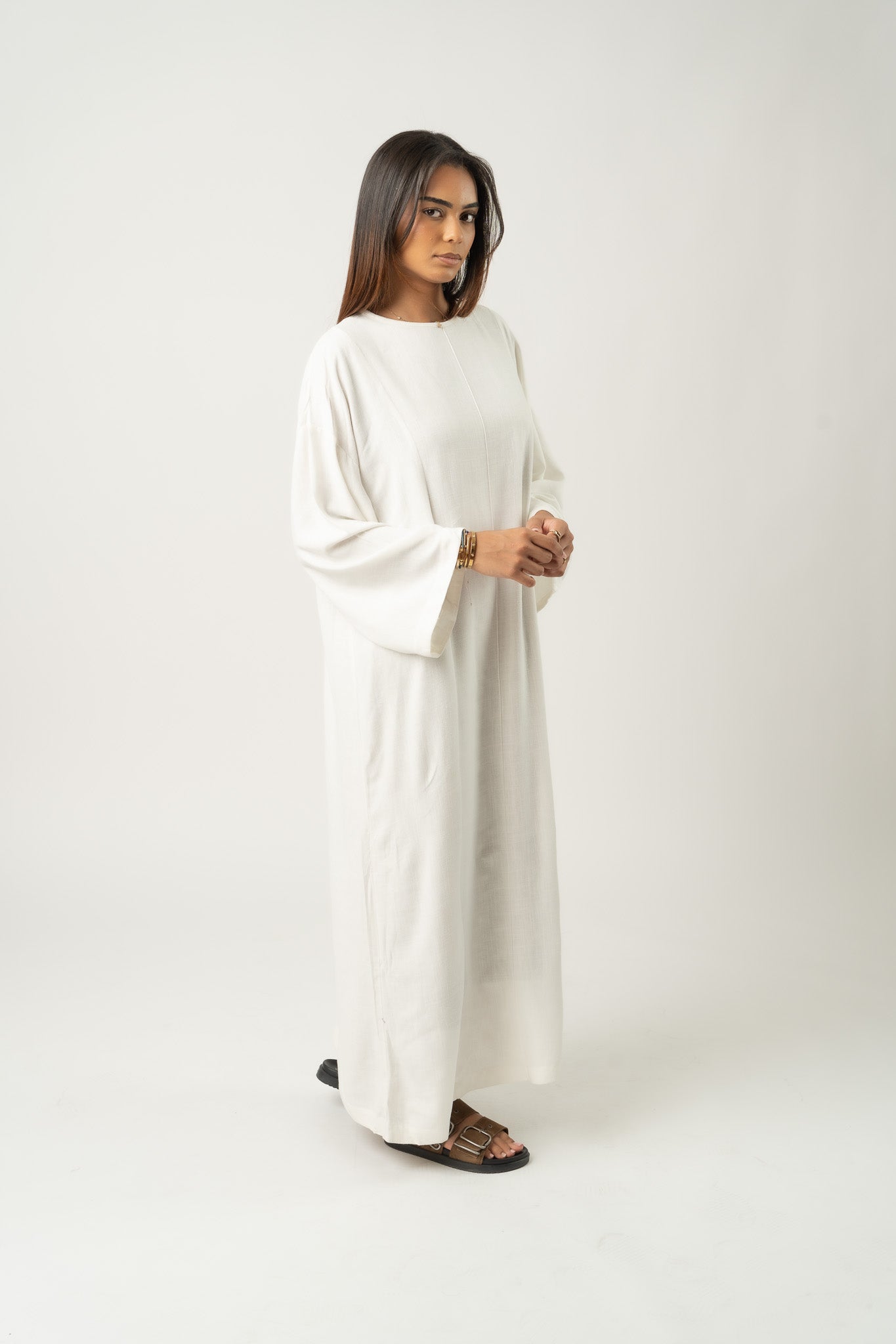 Maxikleid aus Leinenmischung