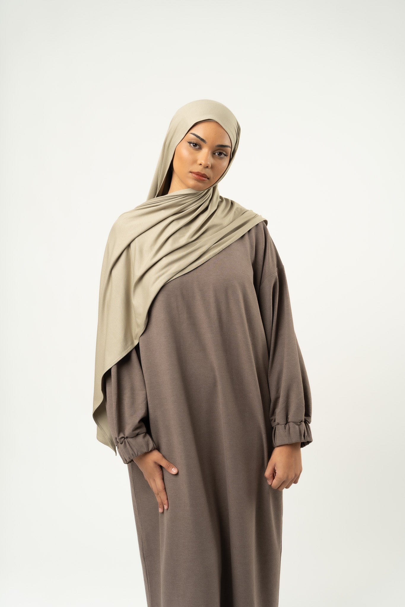Jersey-Hijab MINI salbeigrün