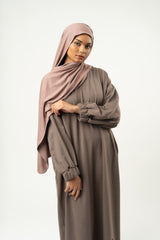 Set Hijab & Stirnband aus Pflaumen-Jersey